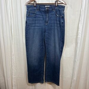 Eileen Fisher Organic Cotton Stretch Straight Leg Jeans 
Blue Size 14P 14 Petite